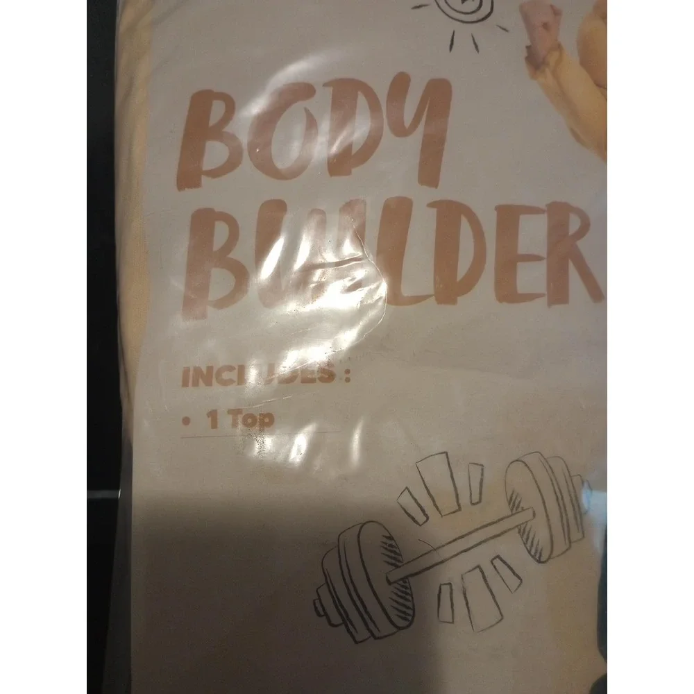 Spooktacular Creations Body Builder Muscle Costume Top Kids XL 12-14